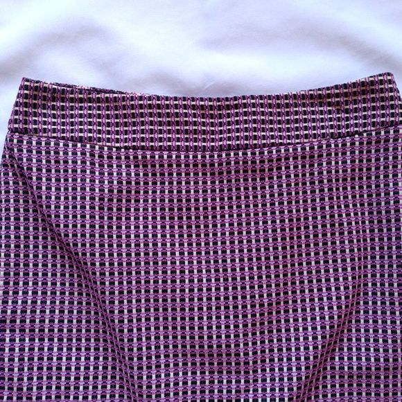 NWT Ann Taylor Tweed Pink Purple Black Pencil Skirt 6P Petite - Picture 5 of 11